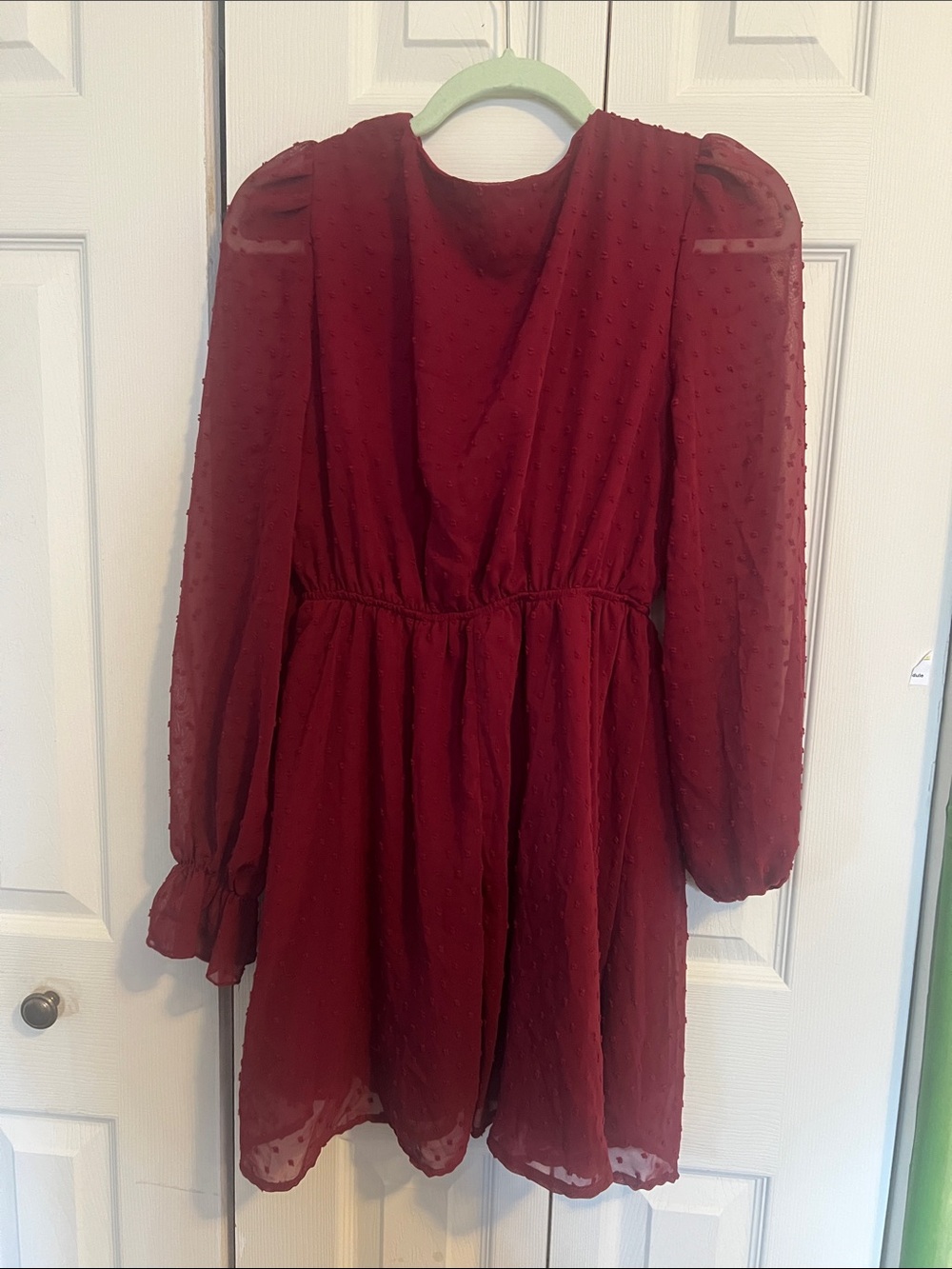 Red Ruffle-Front Dress - Picture 2 of 2
